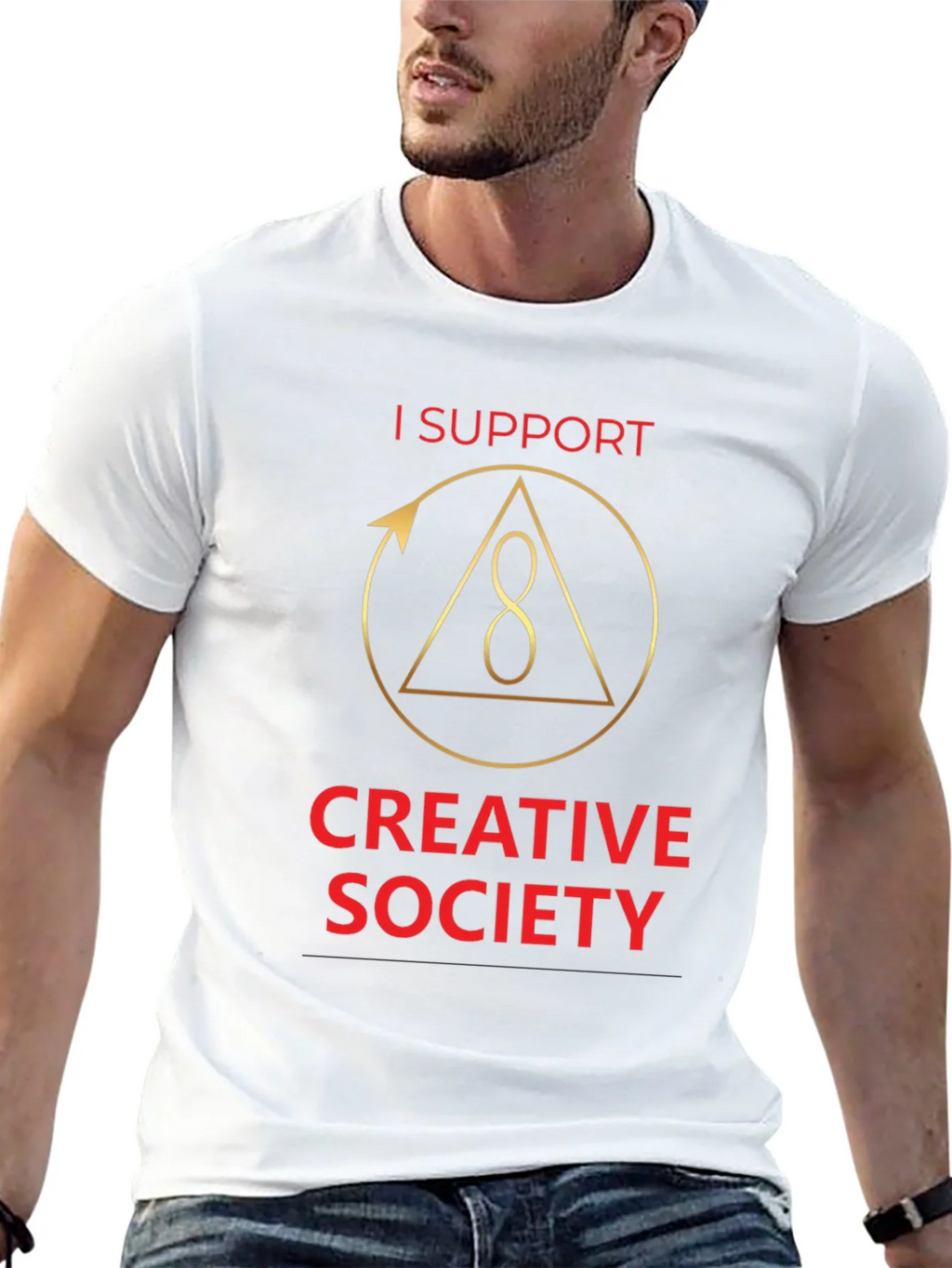 I Support Creative Society Graphic T-Shirt product image 4
