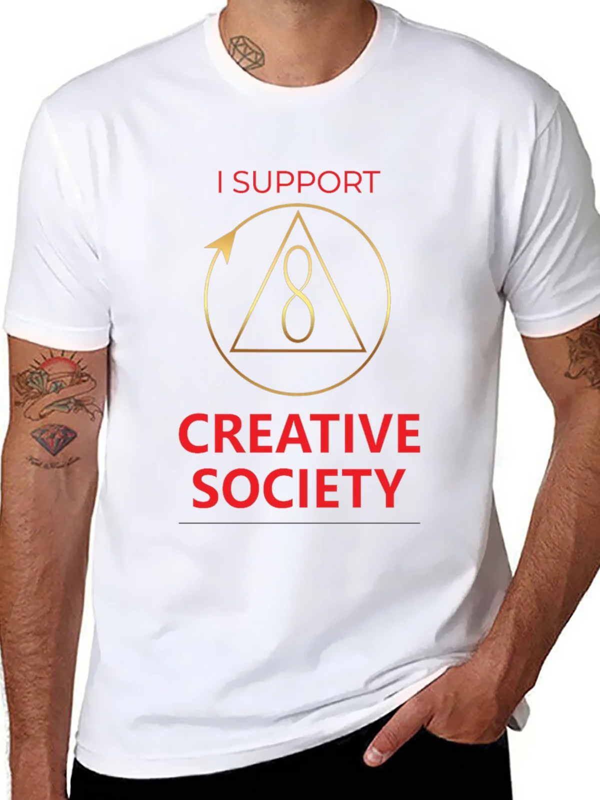 I Support Creative Society Graphic T-Shirt product image 10