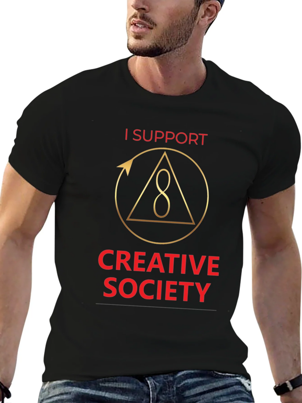 I Support Creative Society Graphic T-Shirt product image 9