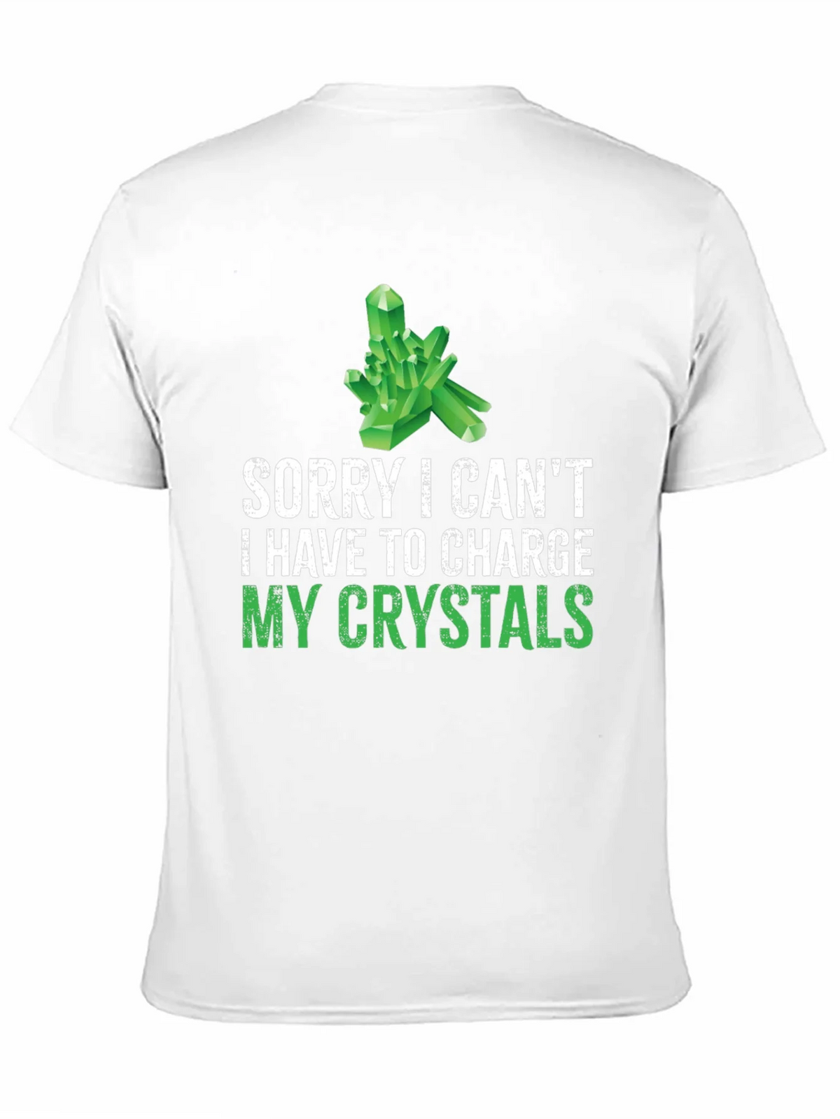 Crystal Charging T-Shirt: Sorry Cant! Black Cotton Tee product image 2