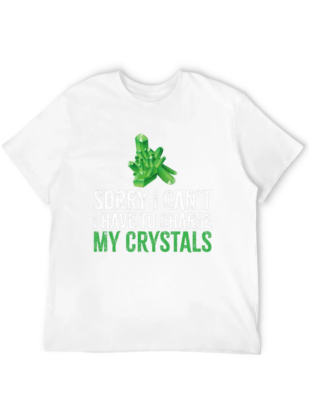 Crystal Charging T-Shirt: Sorry Cant! Black Cotton Tee product image 3