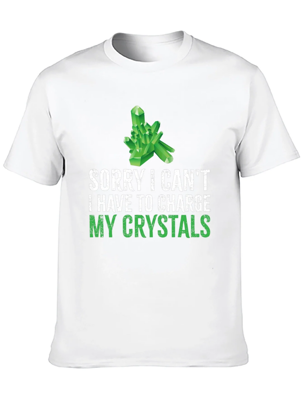 Crystal Charging T-Shirt: Sorry Cant! Black Cotton Tee product image 12