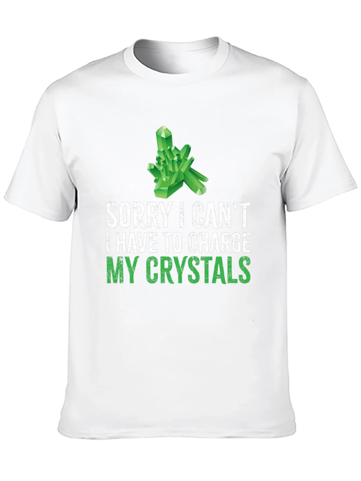Crystal Charging T-Shirt: Sorry Cant! Black Cotton Tee product image 12
