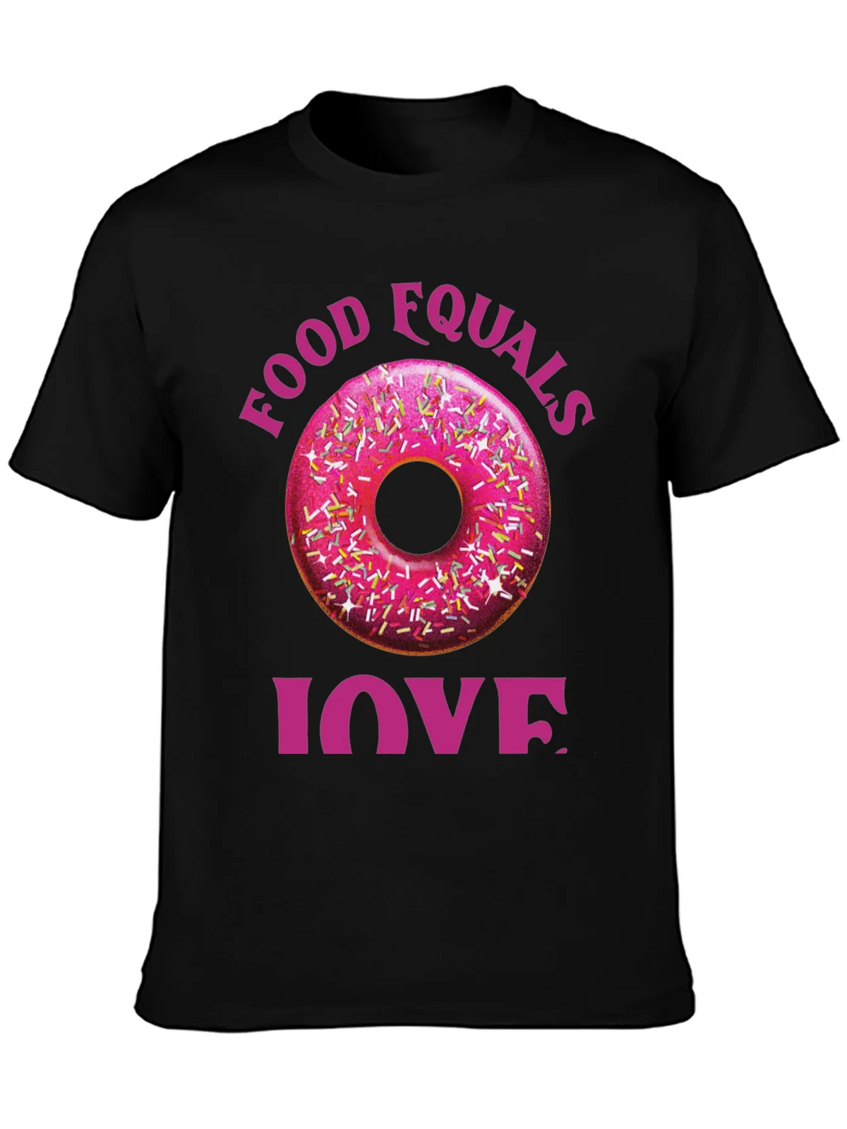 Food Equals Love T-Shirt Donut Design product image 6