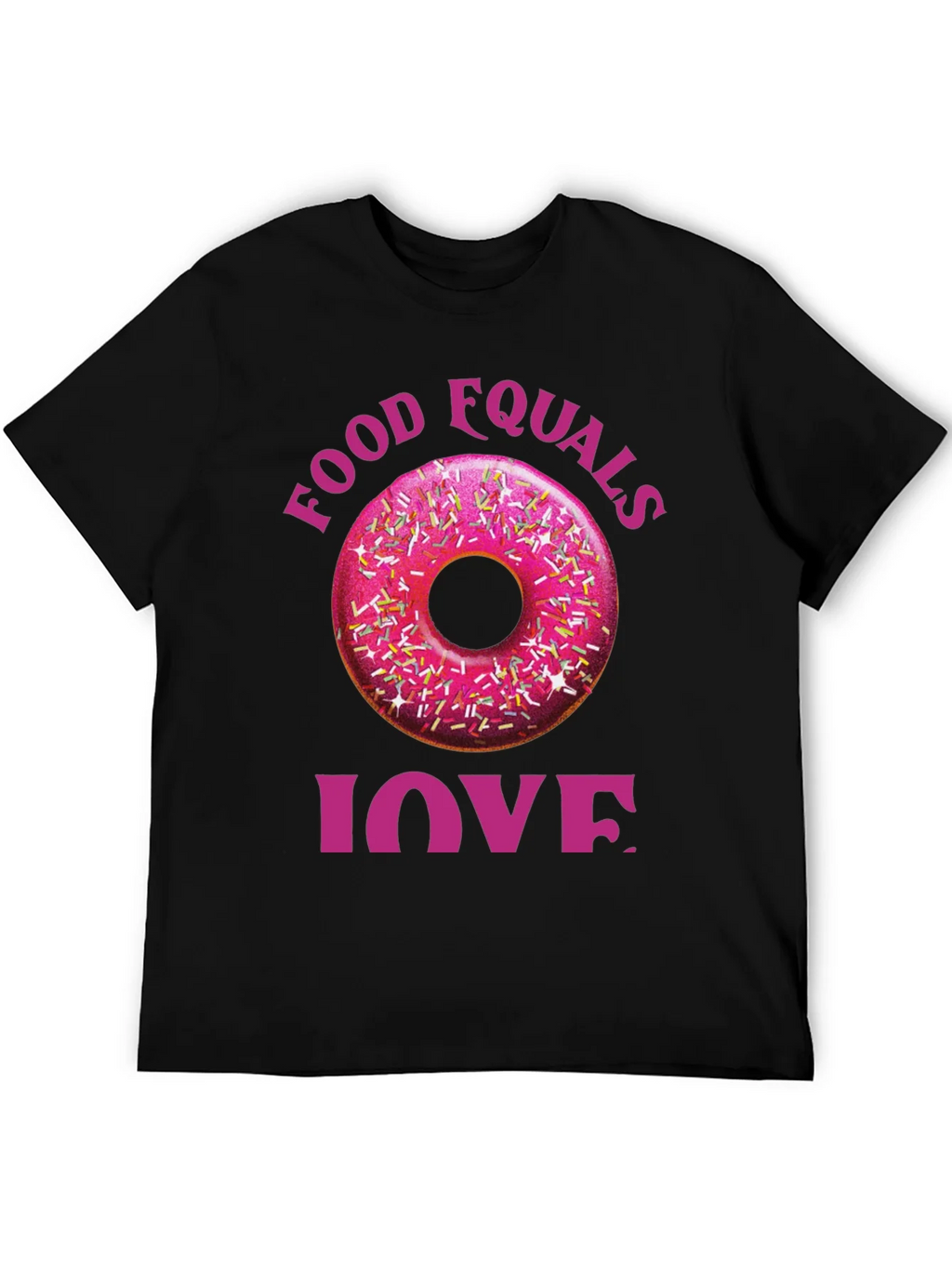 Food Equals Love T-Shirt Donut Design product image 8