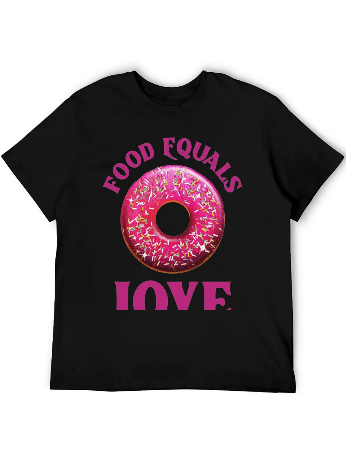 Food Equals Love T-Shirt Donut Design product image 8