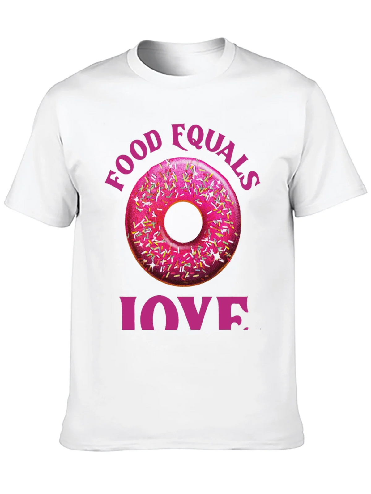 Food Equals Love T-Shirt Donut Design product image 12
