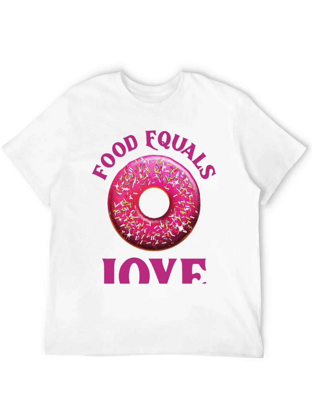 Food Equals Love T-Shirt Donut Design product image 3