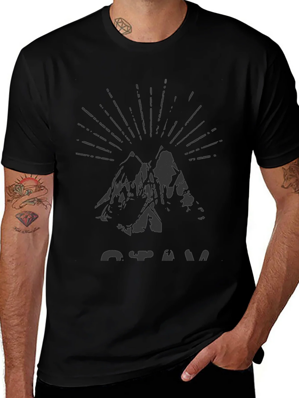 Mens Black Mountain Graphic Tee product image 1
