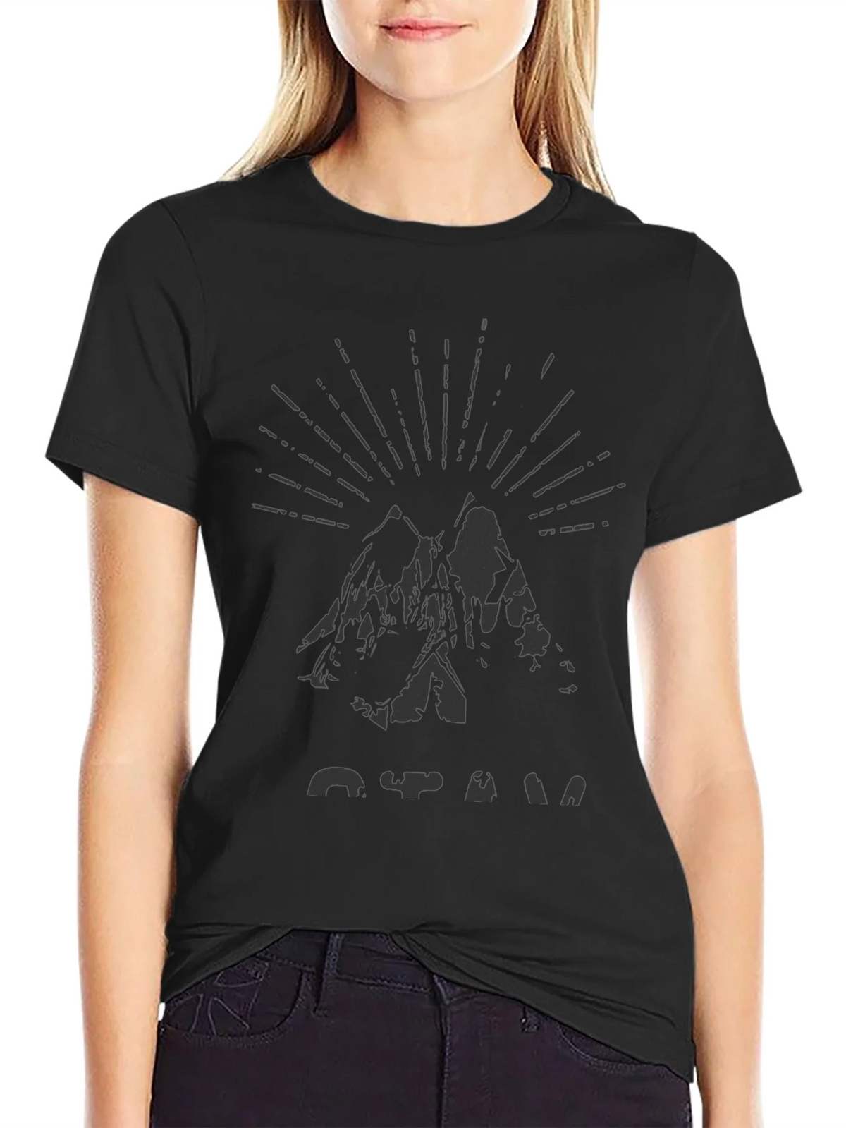 Mens Black Mountain Graphic Tee product image 5