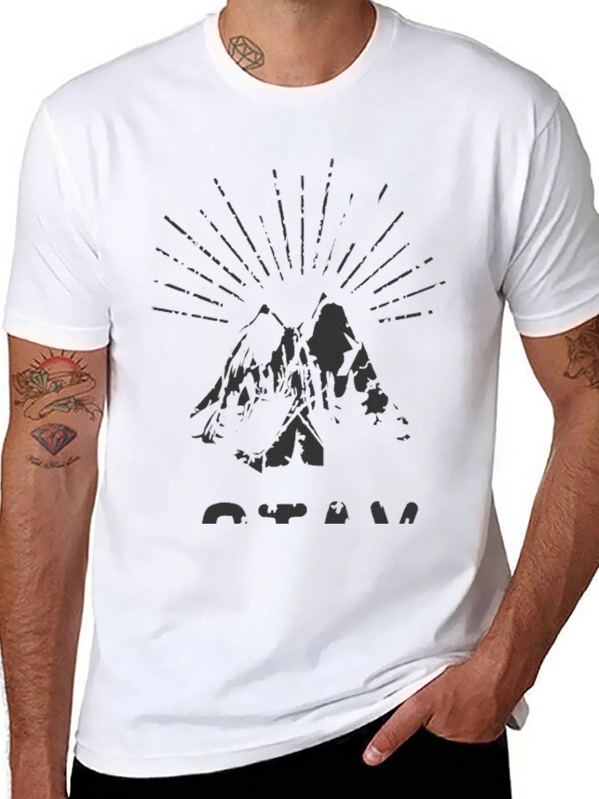 Mens Black Mountain Graphic Tee product image 10