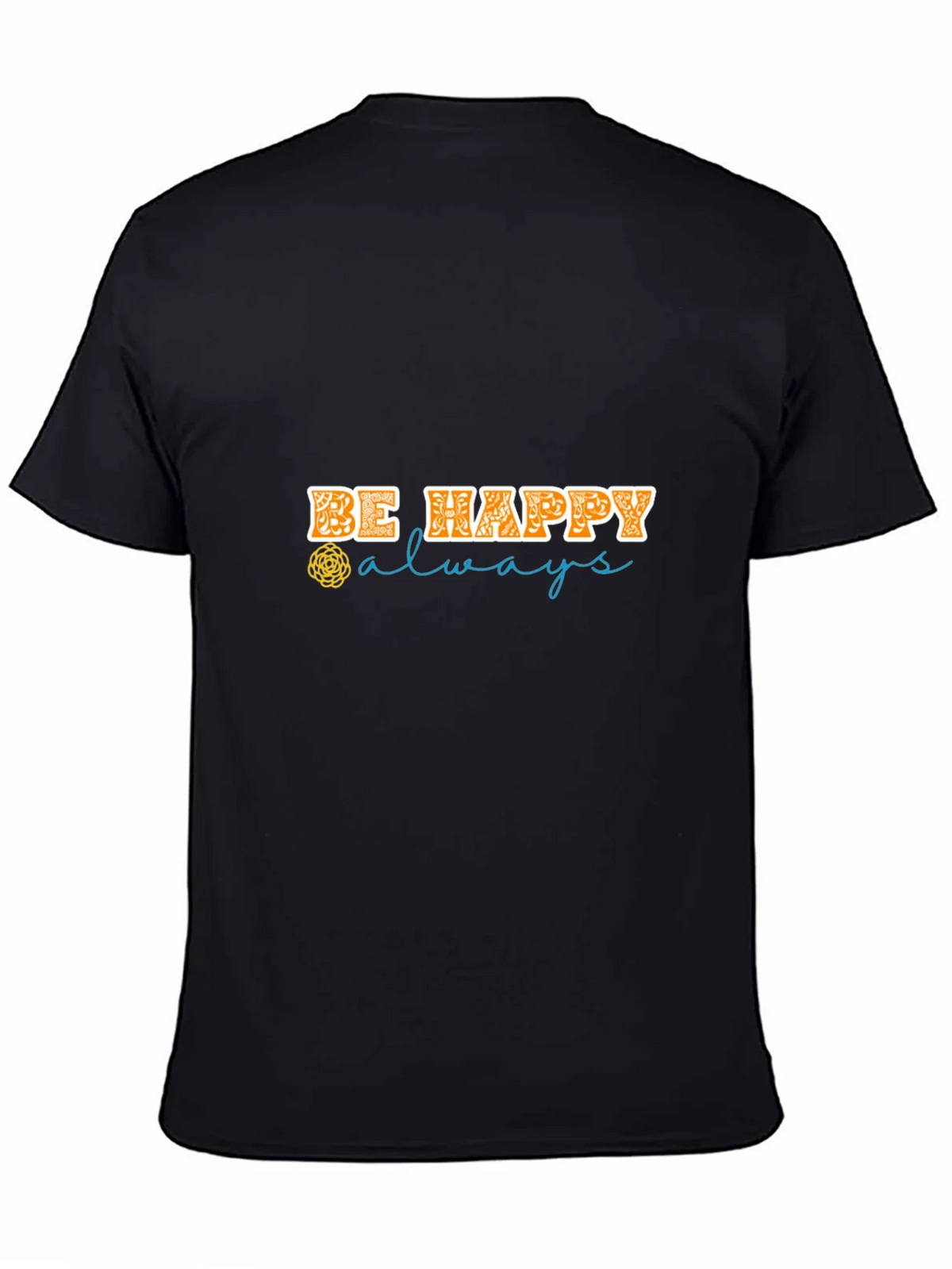 Be Happy Always Black Graphic Tee product image 7