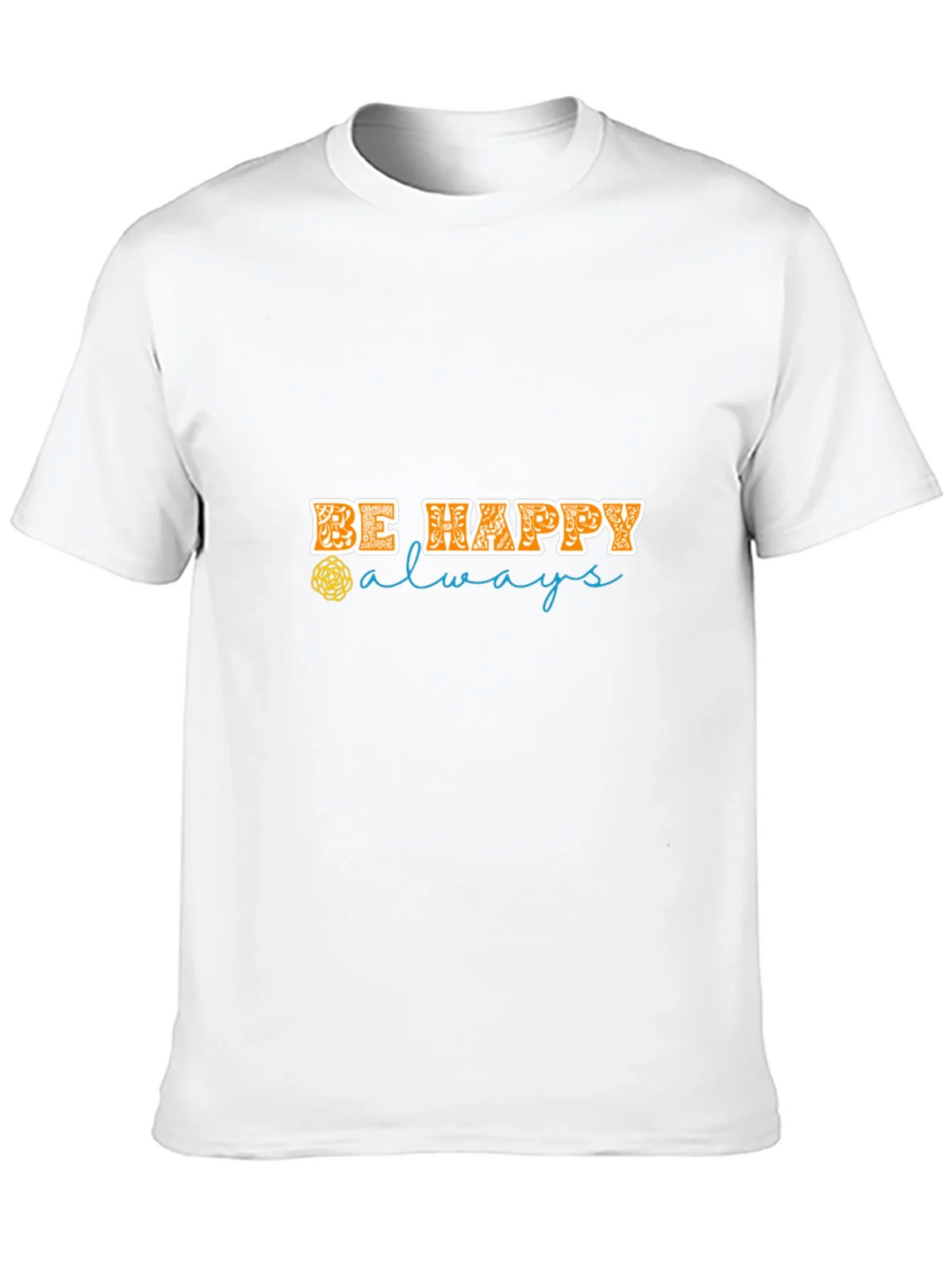 Be Happy Always Black Graphic Tee product image 12