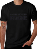 Ask Me About My Stache Graphic Tee product image 1
