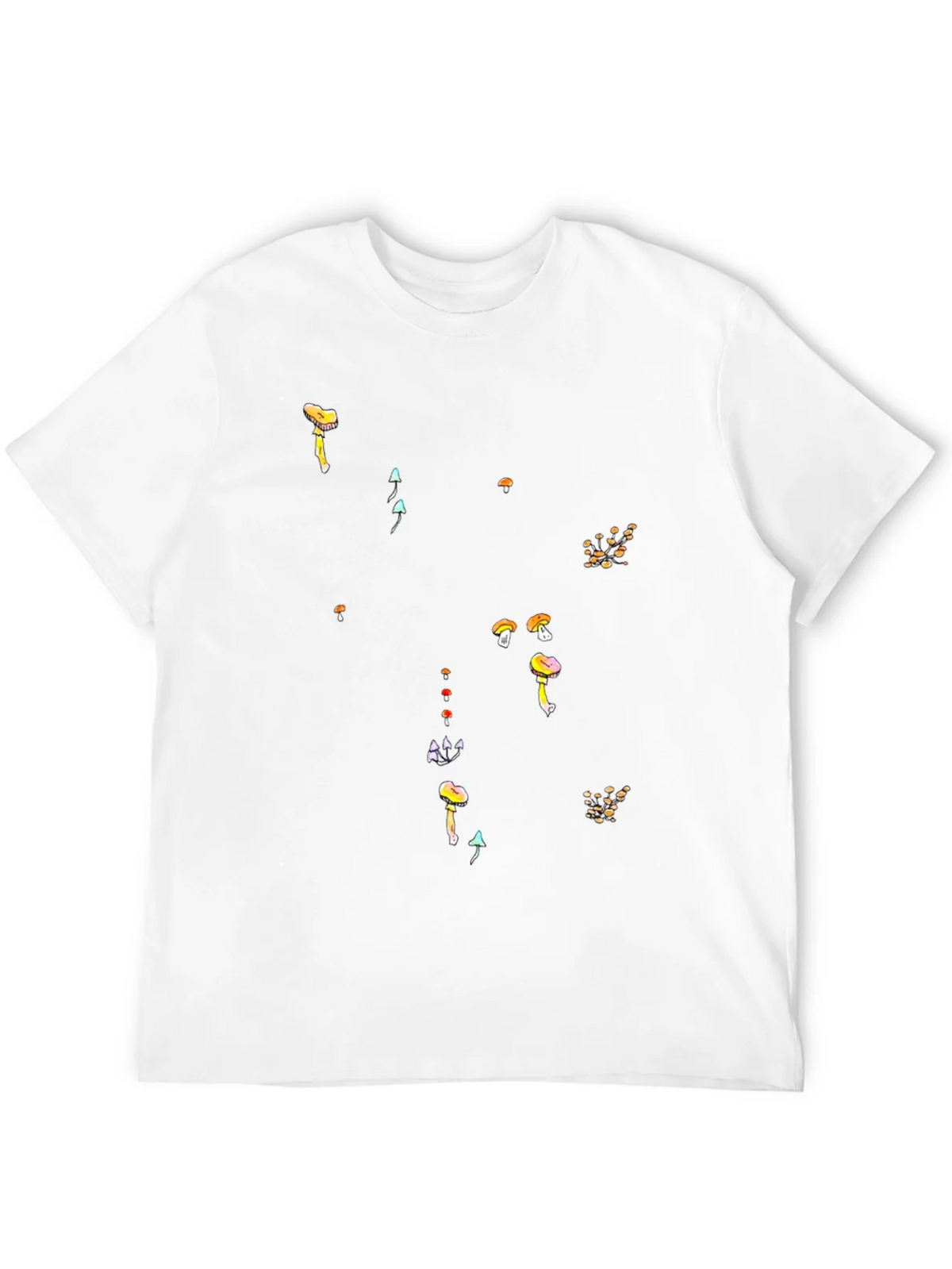Mushroom Print Black T-Shirt - Funky Casual Style product image 3