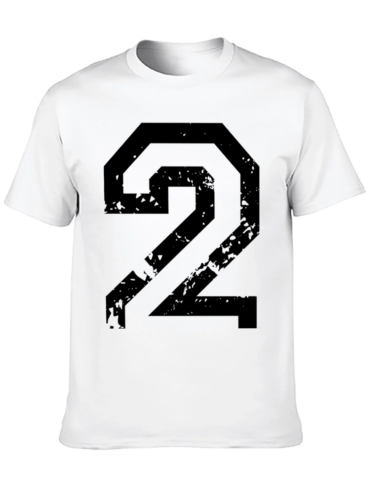 Distressed Number 2 Graphic Black T-Shirt product image 12