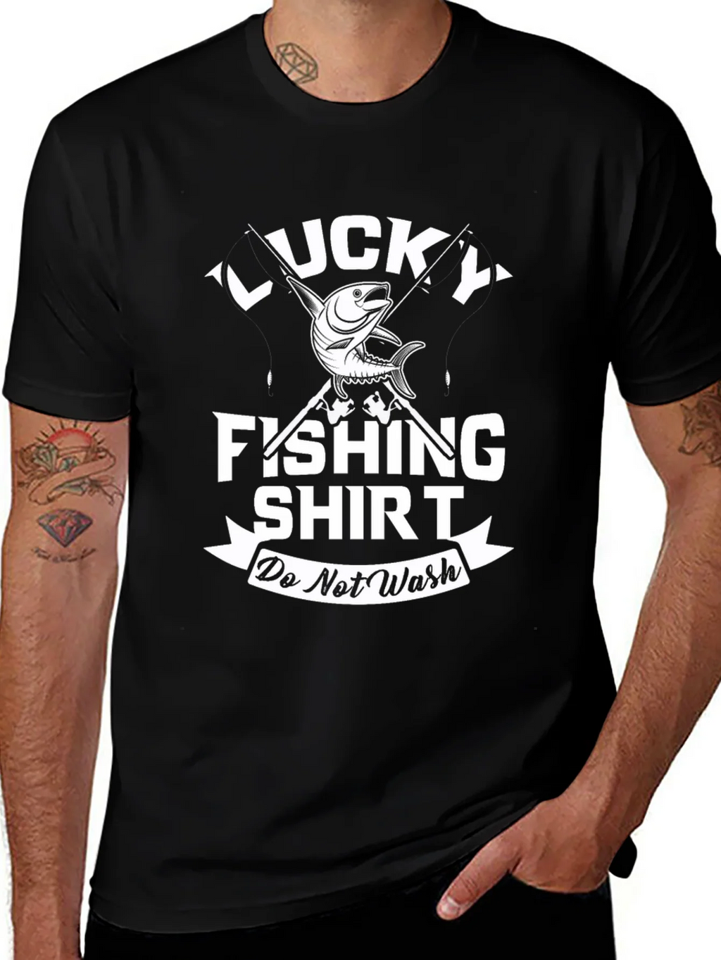 Lucky Fishing Shirt: Do Not Wash Novelty Tee product image 1