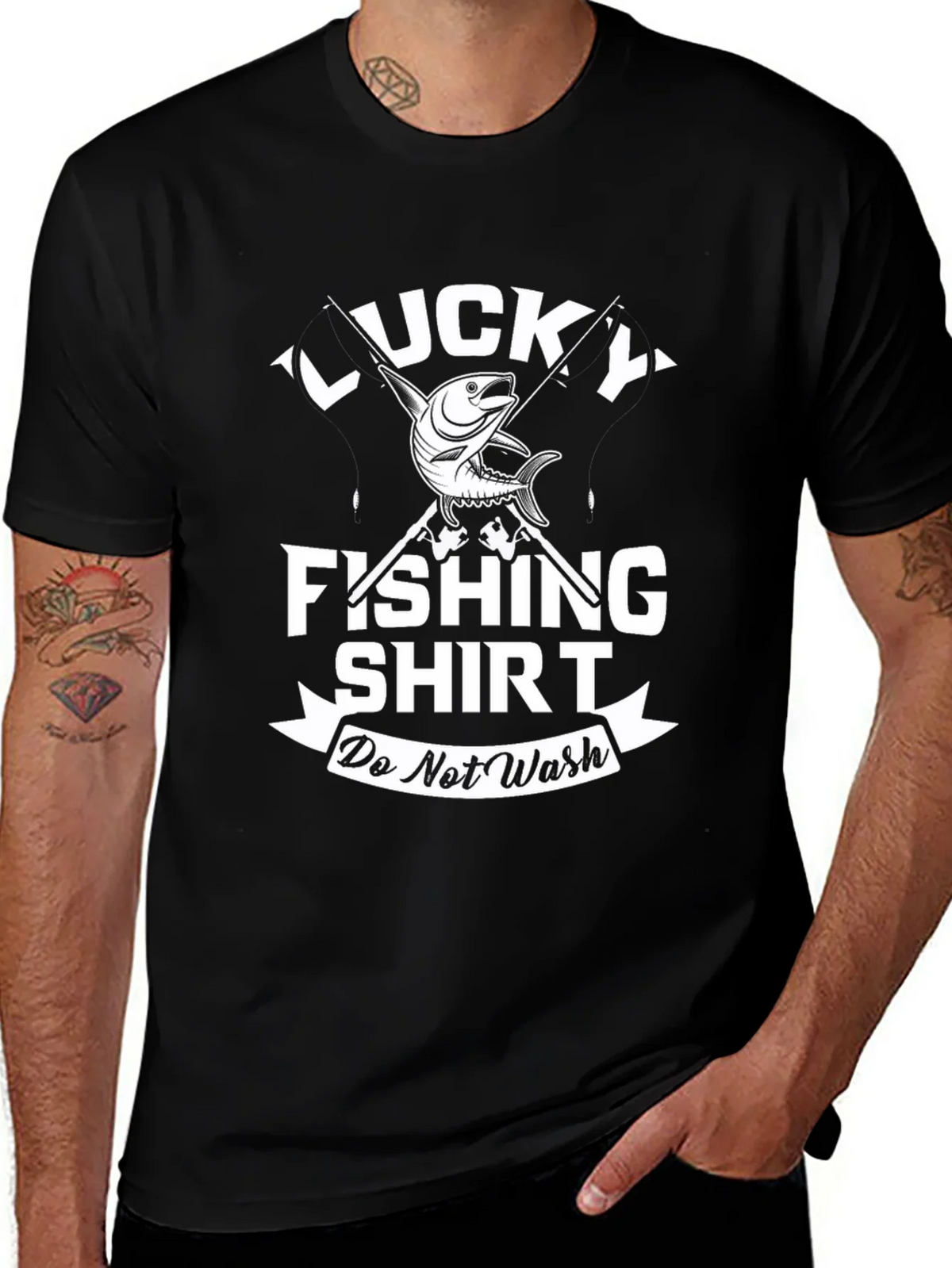 Lucky Fishing Shirt: Do Not Wash Novelty Tee product image 1