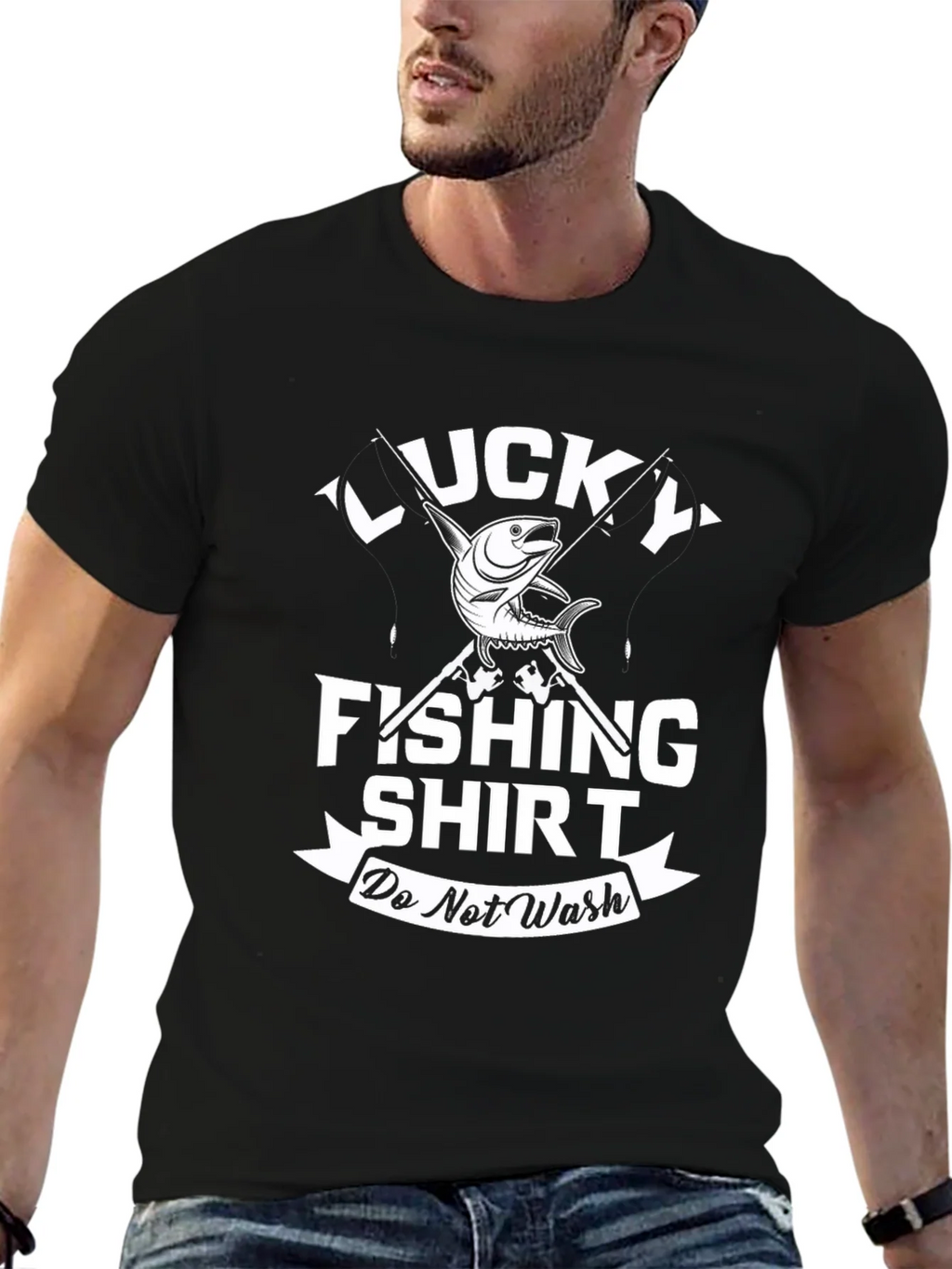 Lucky Fishing Shirt: Do Not Wash Novelty Tee product image 9