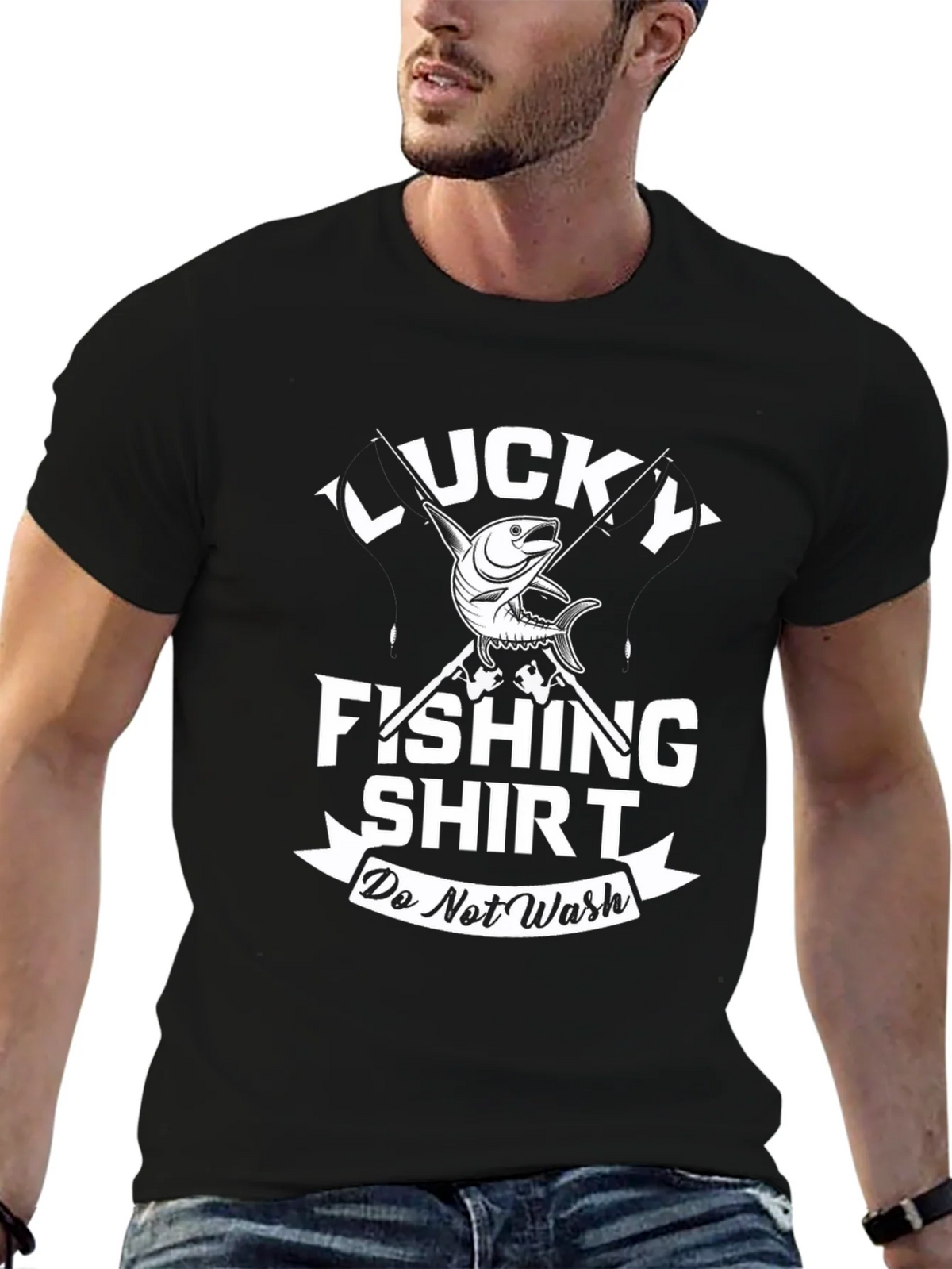 Lucky Fishing Shirt: Do Not Wash Novelty Tee product image 9