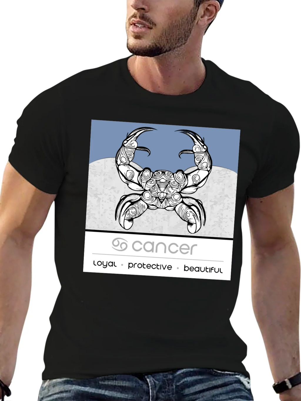 Cancer Zodiac Graphic Tee - Loyal Protective Beautiful product image 9