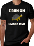 I Run on Hmong Time Turtle T-Shirt product image 1