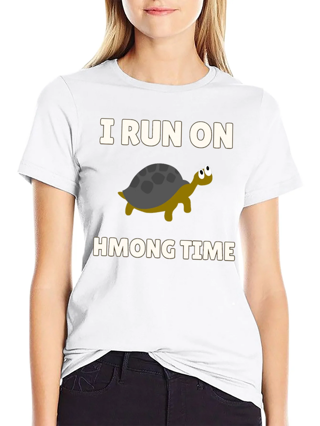 I Run on Hmong Time Turtle T-Shirt product image 11