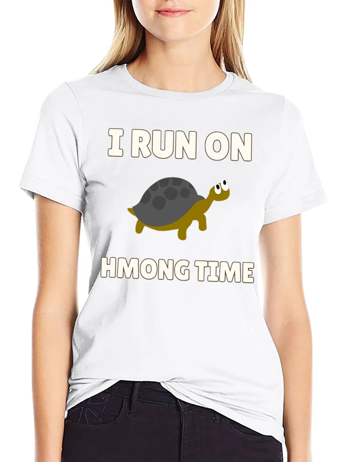 I Run on Hmong Time Turtle T-Shirt product image 11