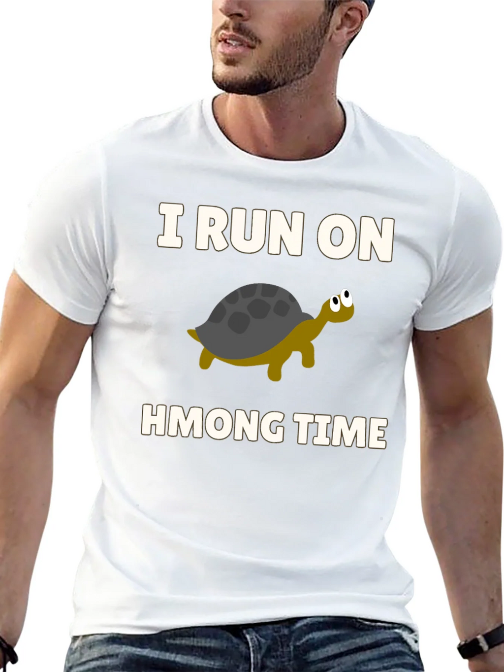 I Run on Hmong Time Turtle T-Shirt product image 4
