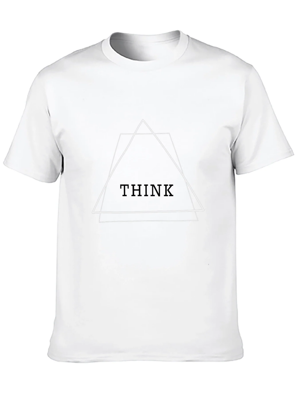Geometric Think Tee - Modern Minimalist Design product image 12