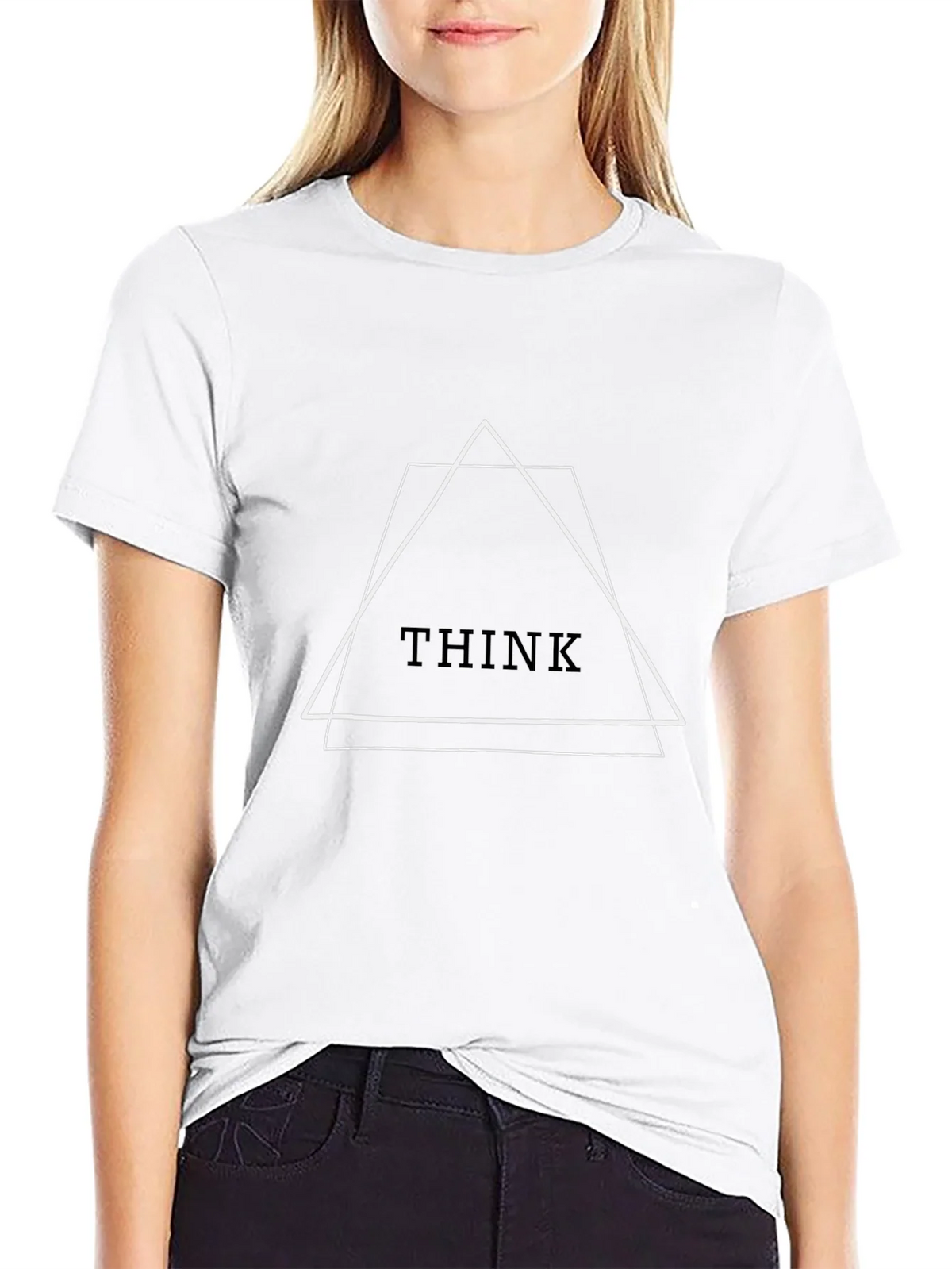 Geometric Think Tee - Modern Minimalist Design product image 11