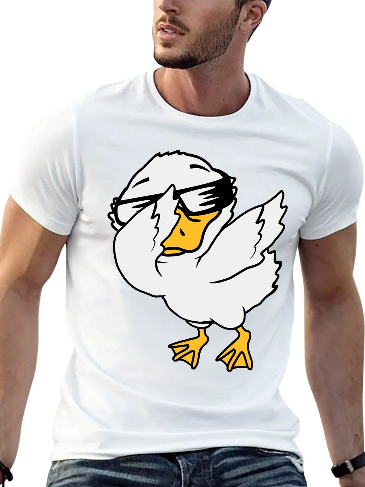 Cool Duck Graphic Tee - Black Cotton T-Shirt product image 4