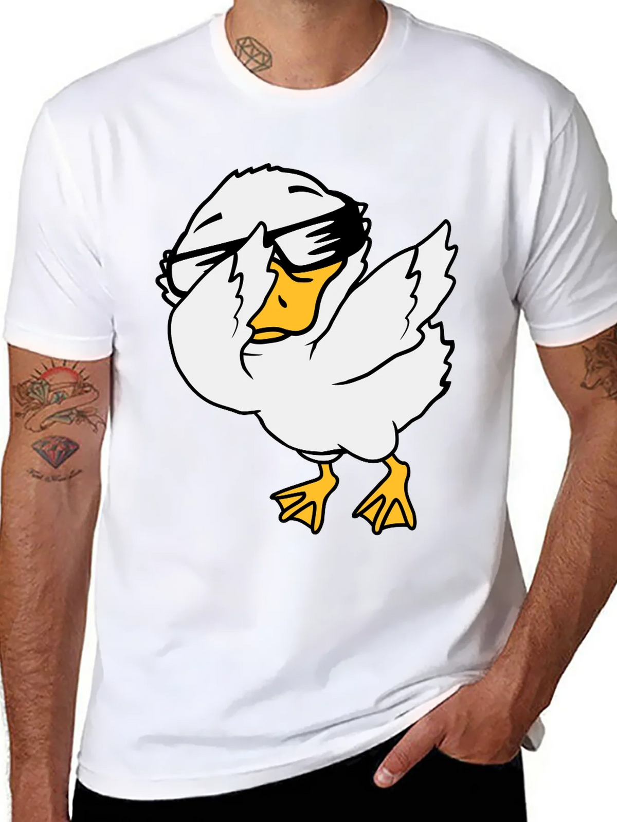 Cool Duck Graphic Tee - Black Cotton T-Shirt product image 10