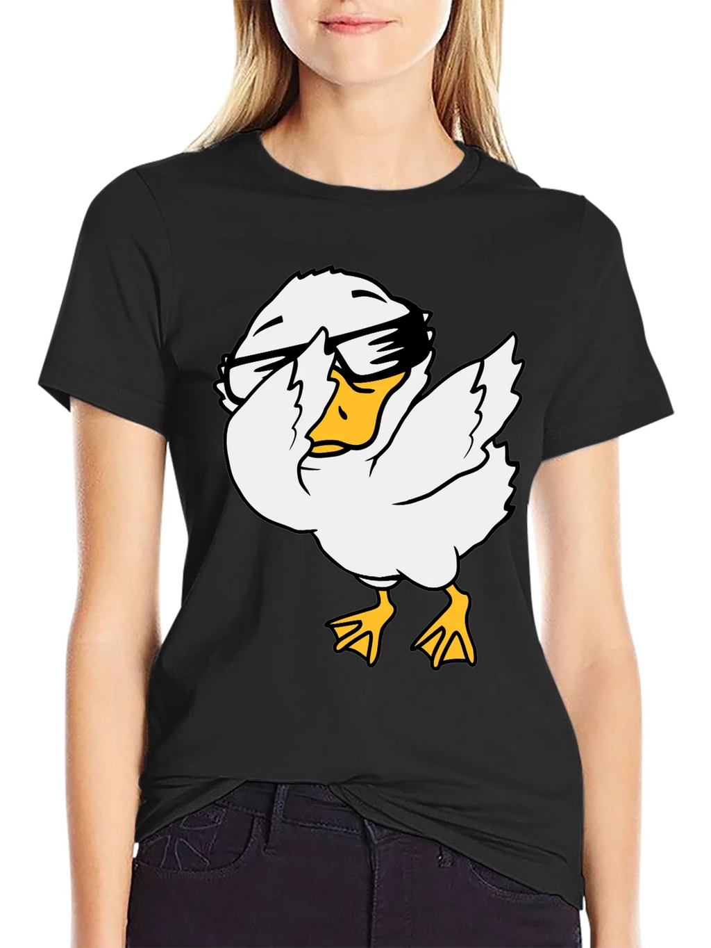 Cool Duck Graphic Tee - Black Cotton T-Shirt product image 5