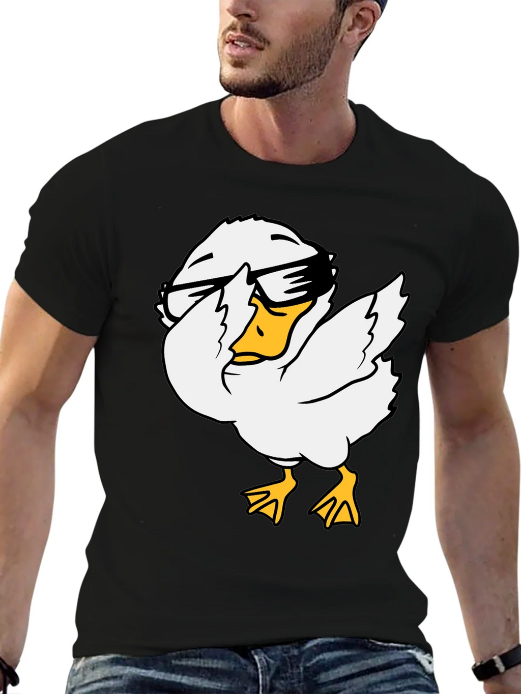Cool Duck Graphic Tee - Black Cotton T-Shirt product image 9