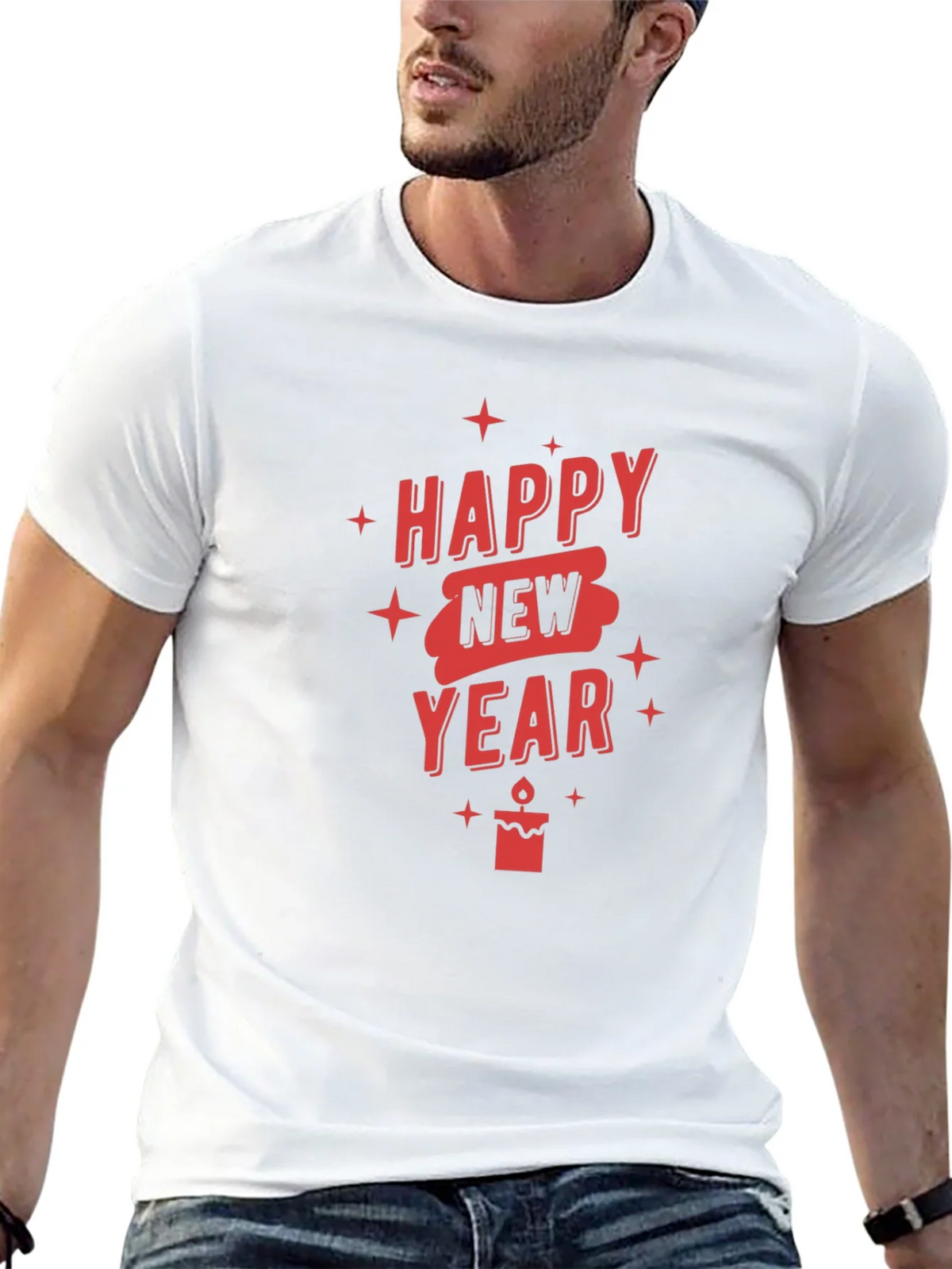 Happy New Year Graphic T-Shirt - Black product image 4