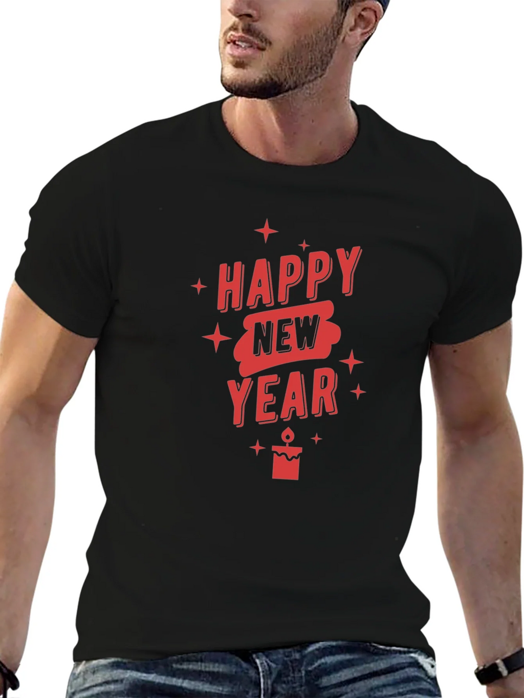Happy New Year Graphic T-Shirt - Black product image 9