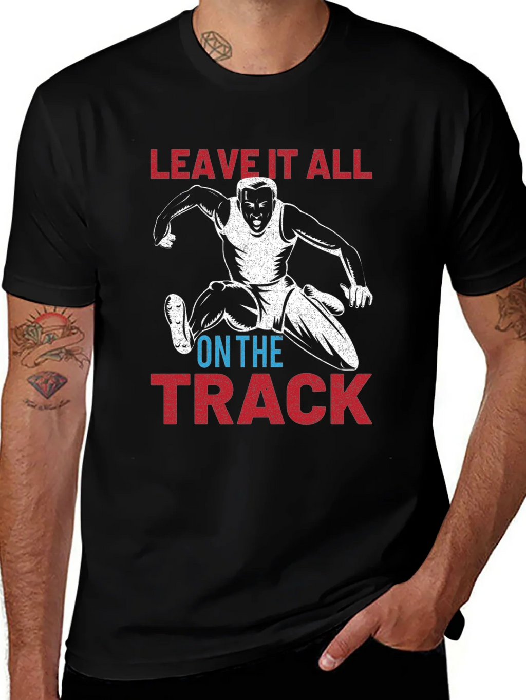 Leave It All on the Track Black T-Shirt product image 1