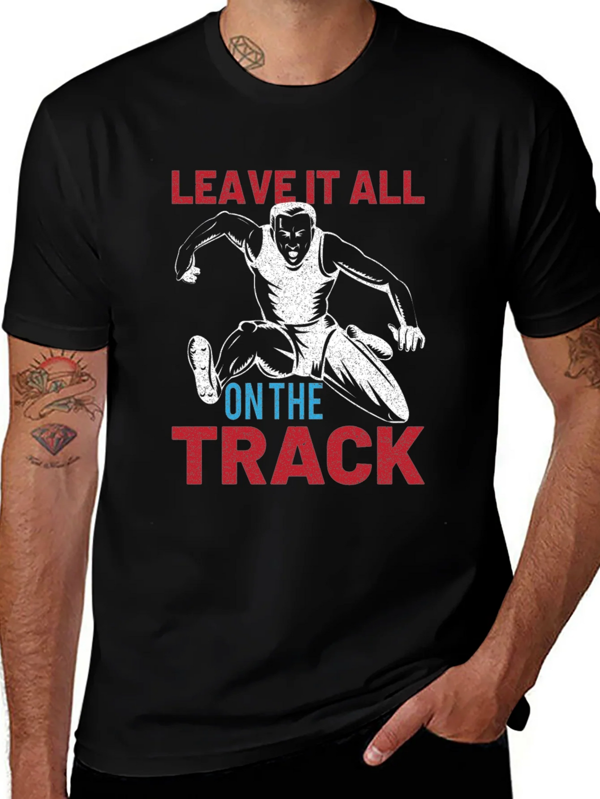 Leave It All on the Track Black T-Shirt product image 1