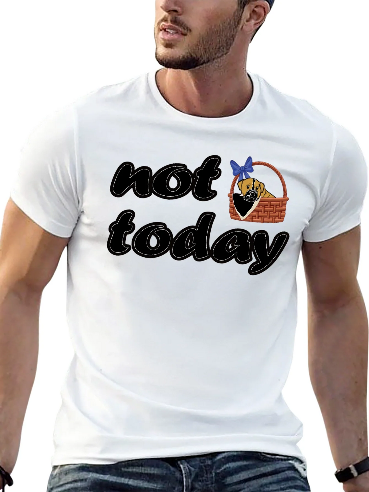Not Today Dog Graphic T-Shirt product image 4