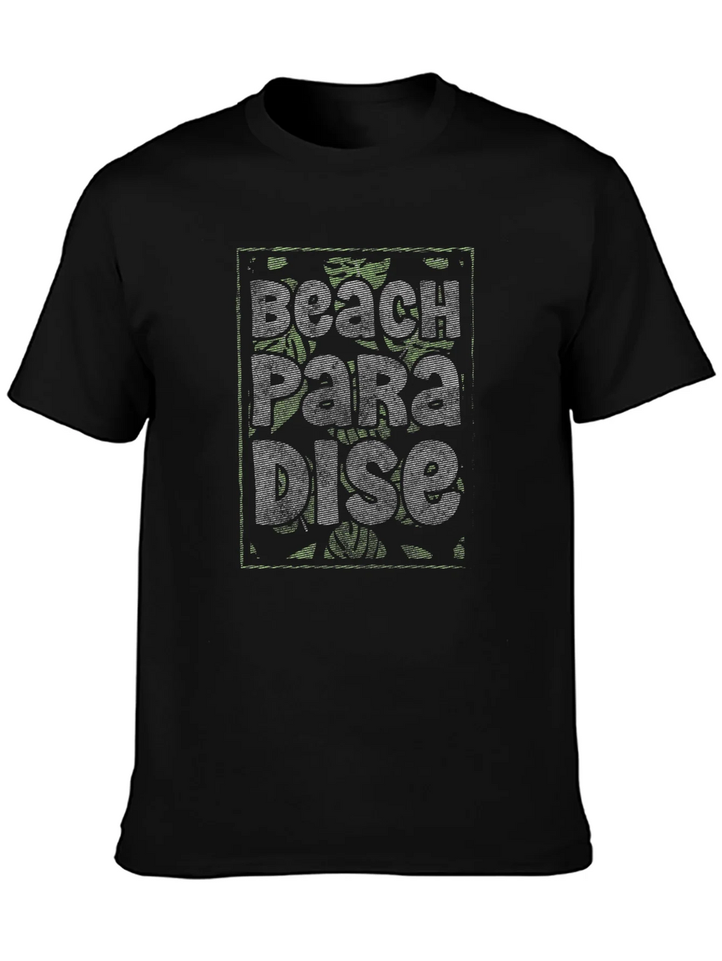 Beach Paradise Graphic Print Black T-Shirt product image 6