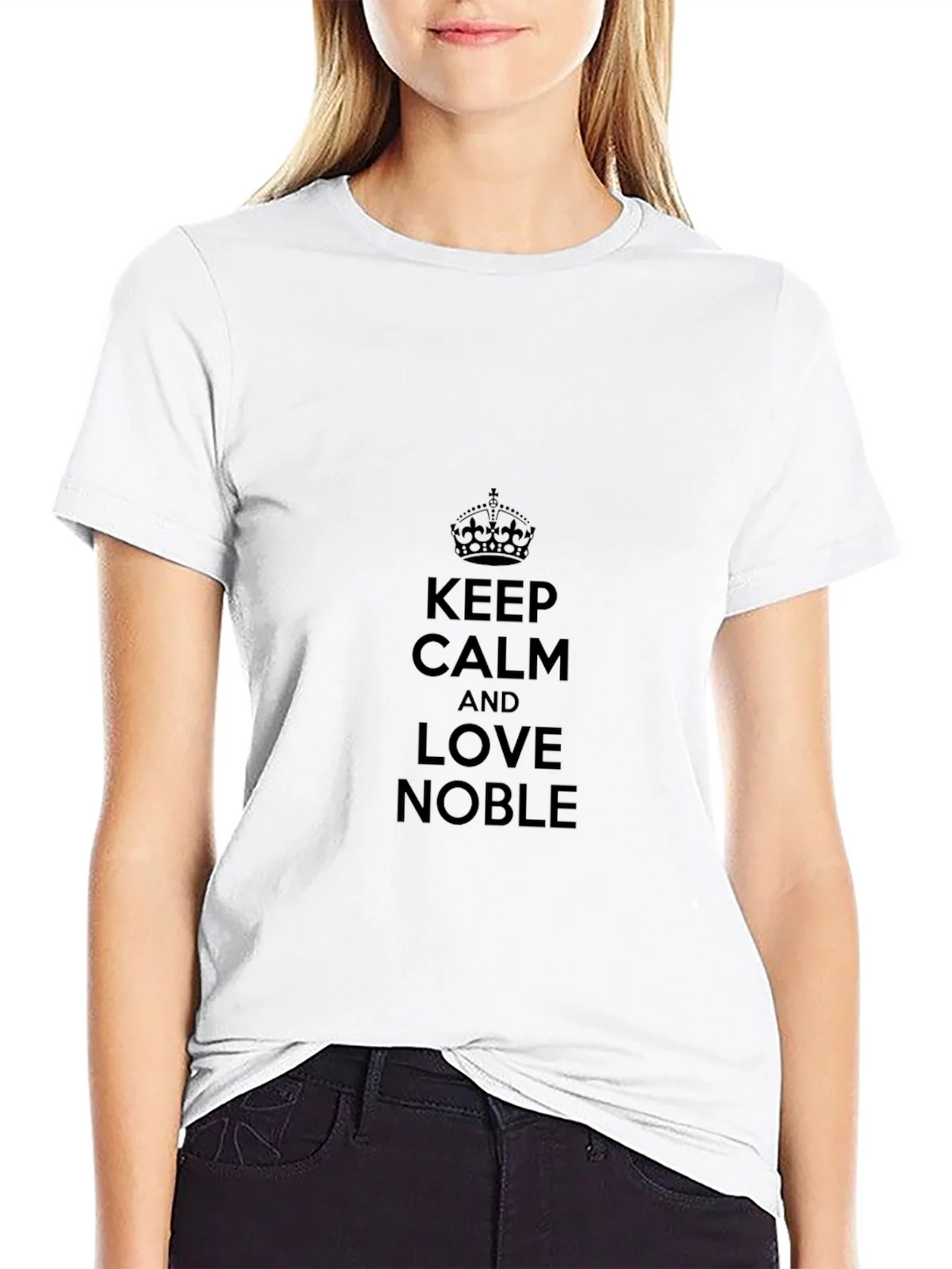Keep Calm and Love Noble Black T-Shirt product image 11
