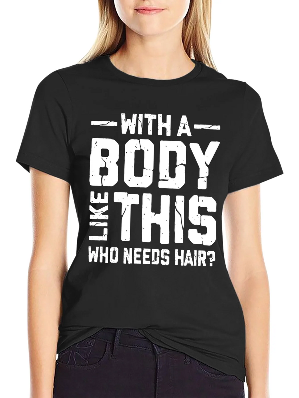 Funny Bald Man T-Shirt: With a Body Like This Who Needs product image 5
