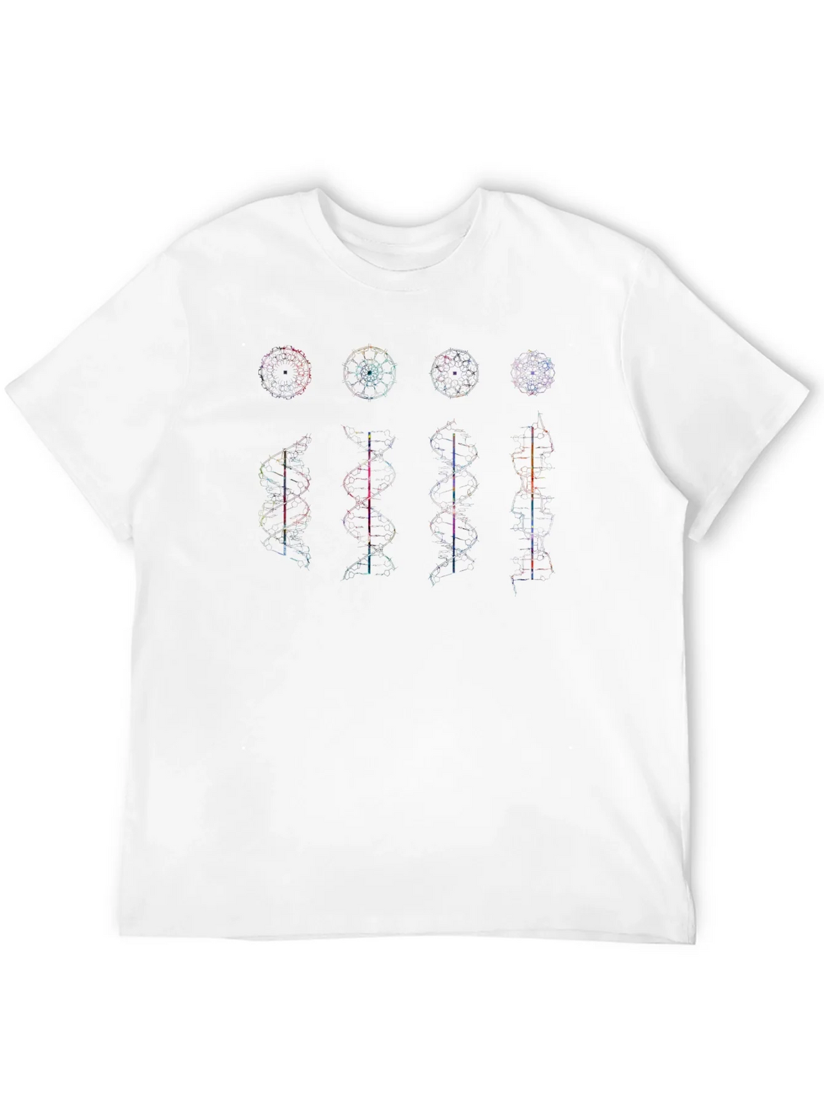 Geometric DNA Structure Graphic Print Tee product image 3