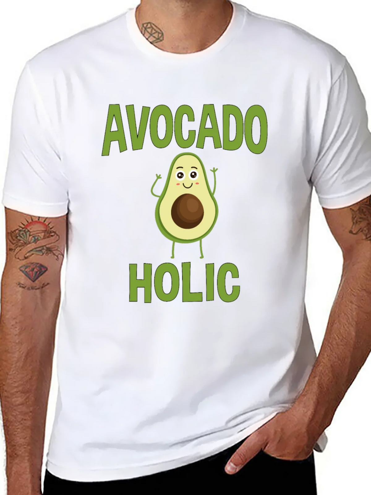 Avocado-holic Graphic Tee - Black Cotton T-Shirt product image 10
