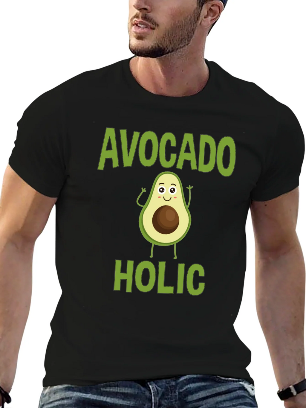 Avocado-holic Graphic Tee - Black Cotton T-Shirt product image 9