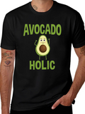 Avocado-holic Graphic Tee - Black Cotton T-Shirt product image 1