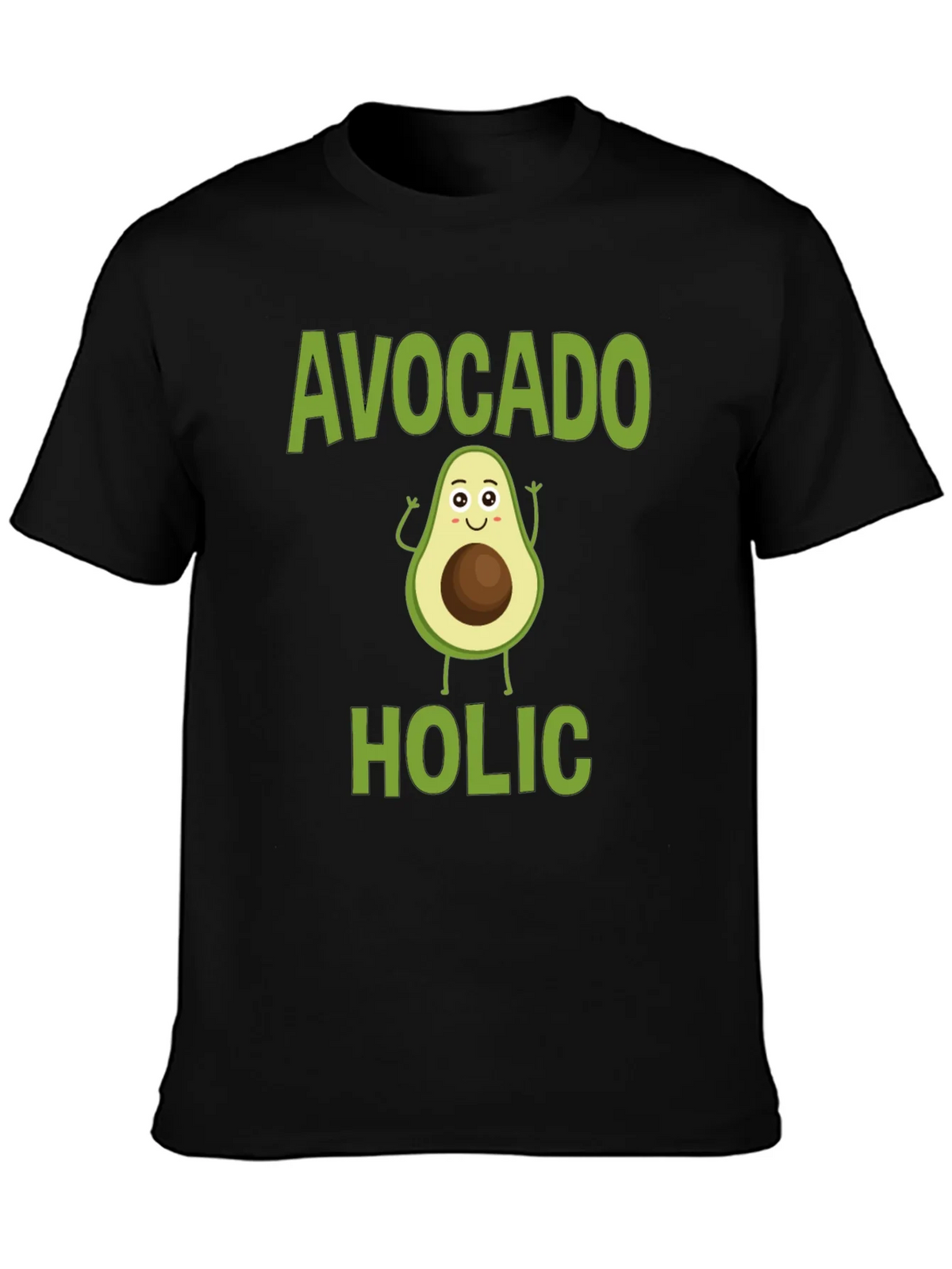 Avocado-holic Graphic Tee - Black Cotton T-Shirt product image 6
