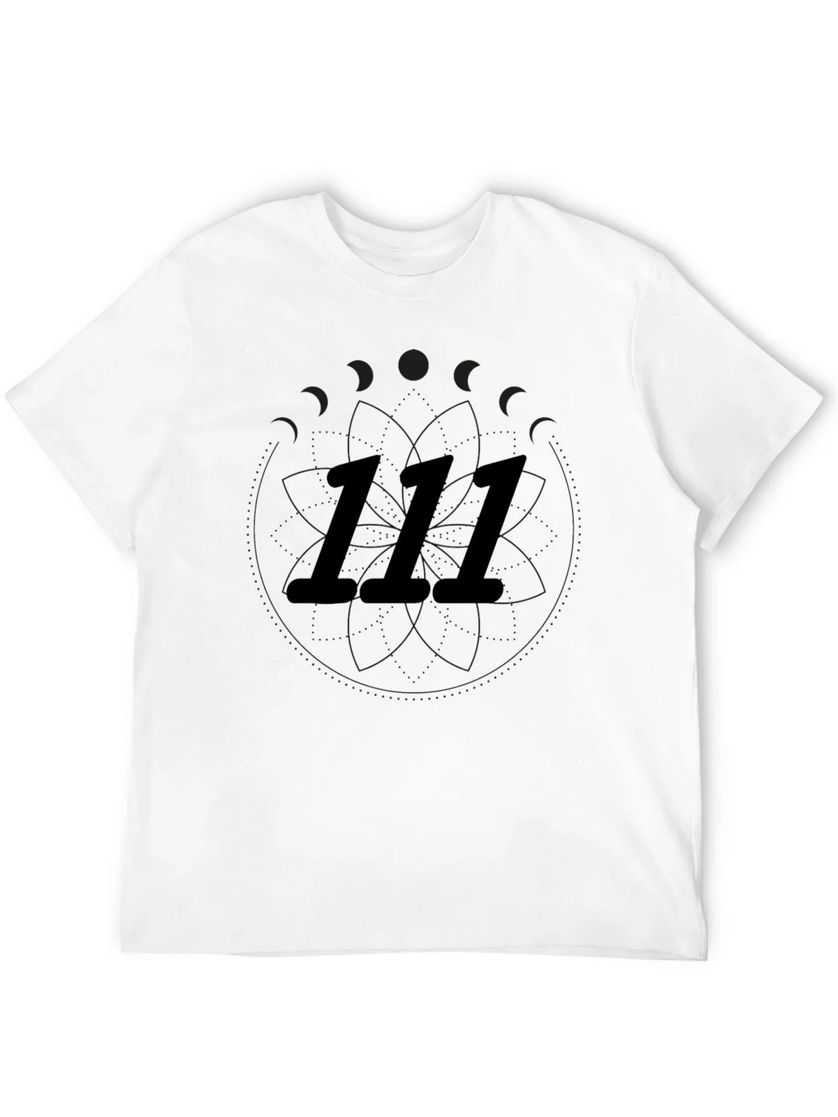 111 Numerology Graphic Black T-Shirt product image 3