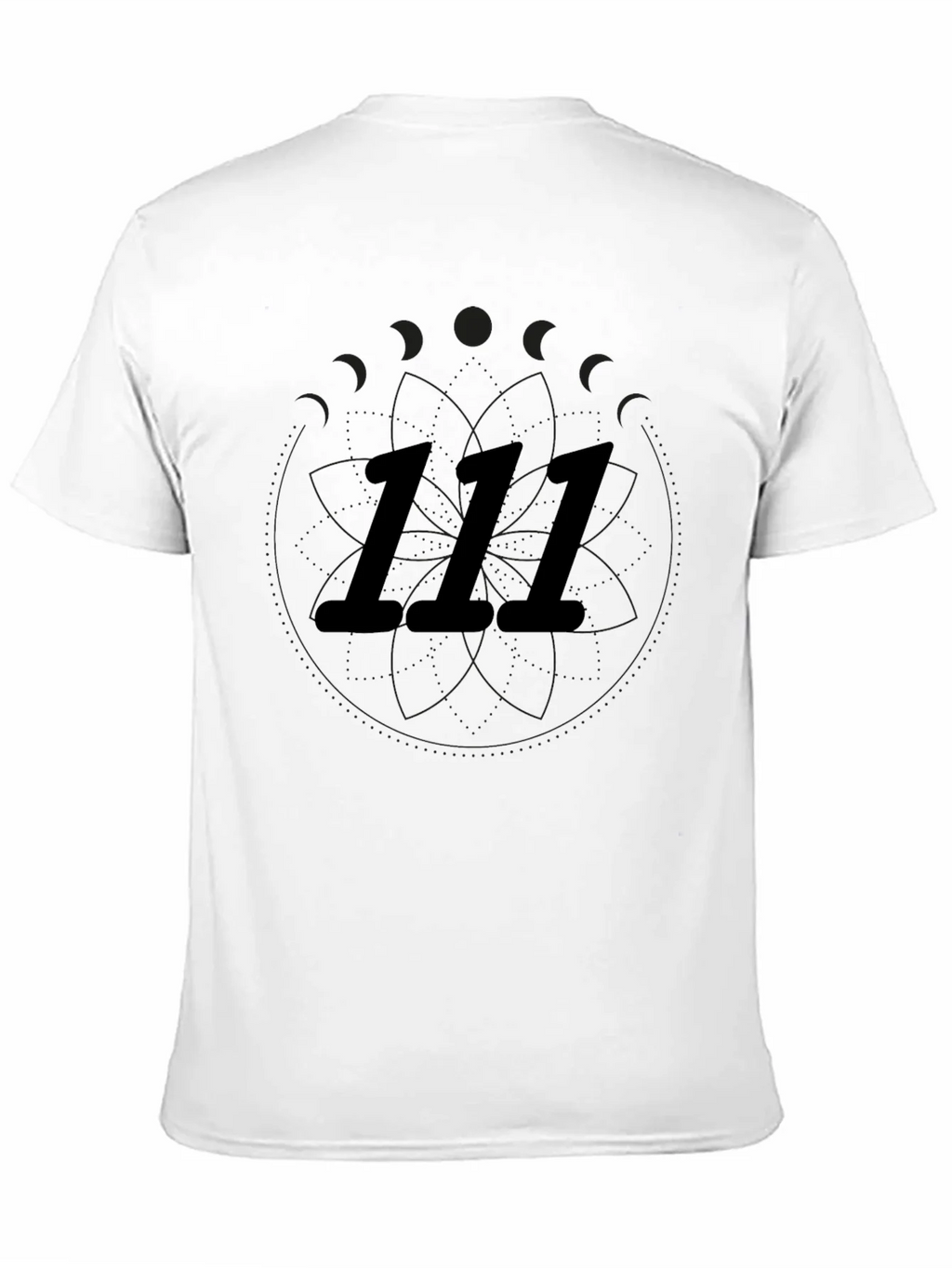 111 Numerology Graphic Black T-Shirt product image 2